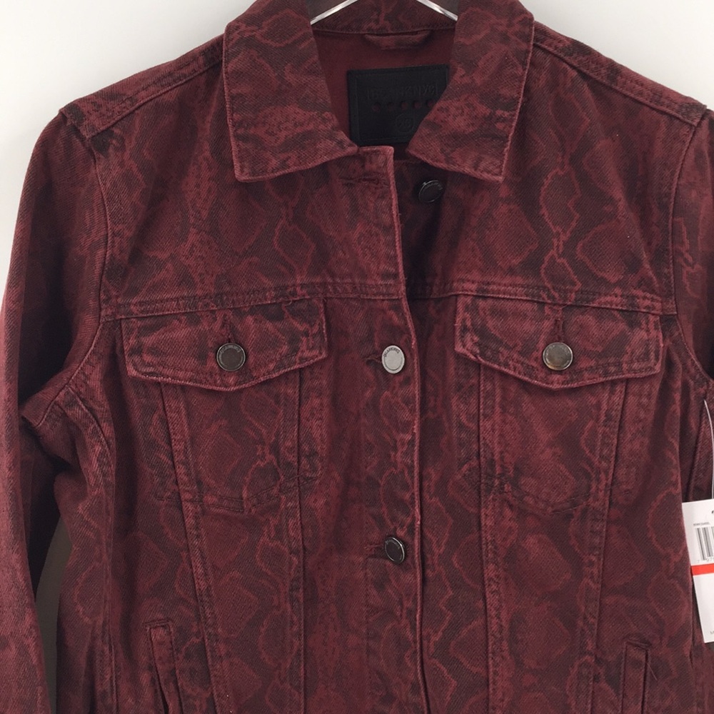 Blank NYC Rattled Up Snake Denim Jacket XS - Picture 6 of 12